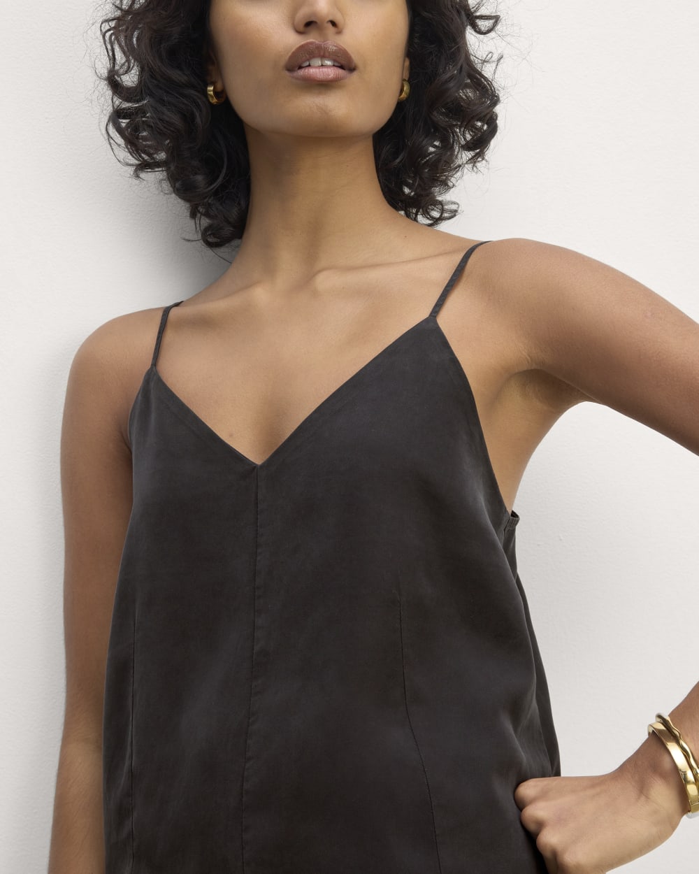 The Cami in Butterlite in Black — detail view