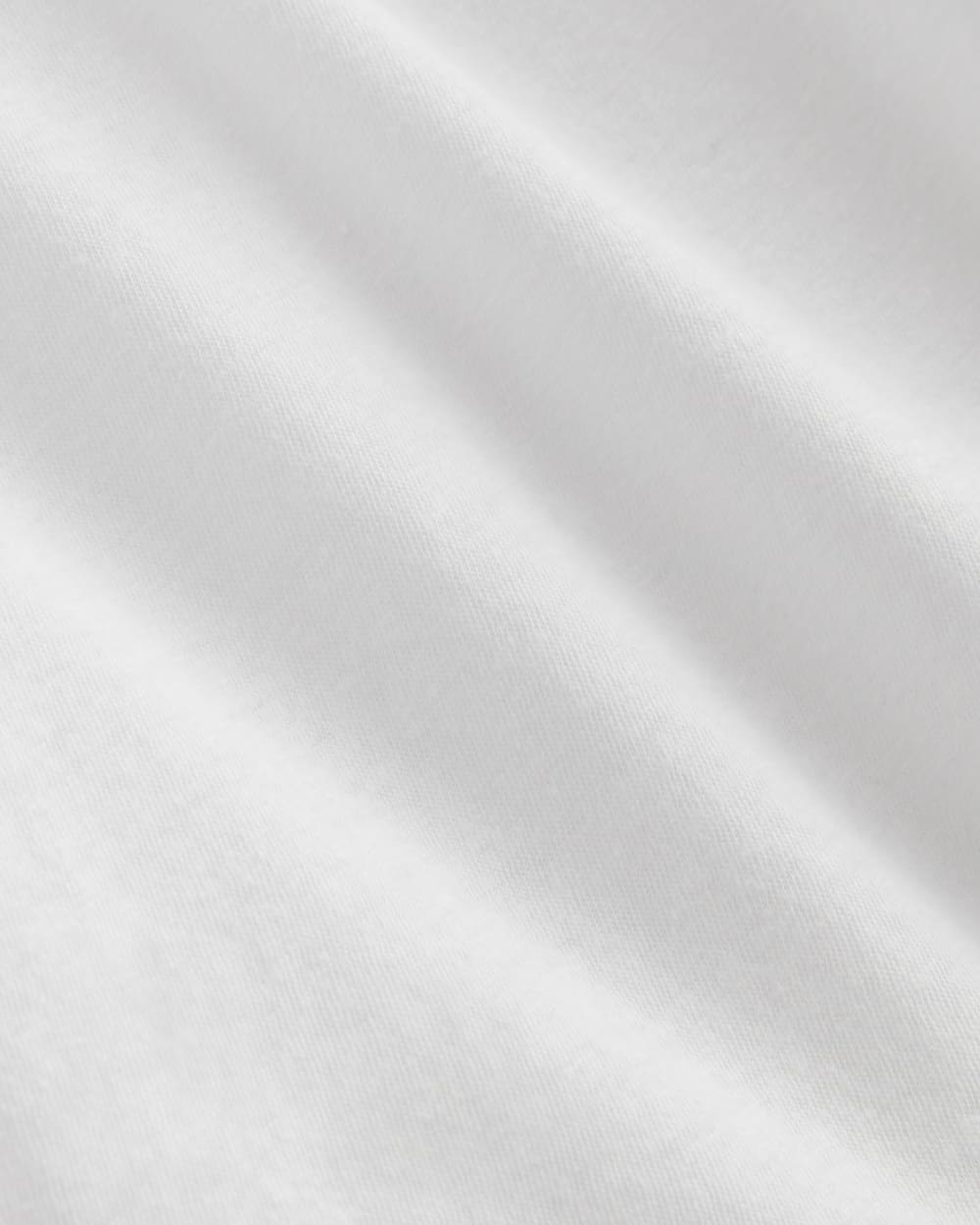 The Henley in Cotton Linen in White — detail view