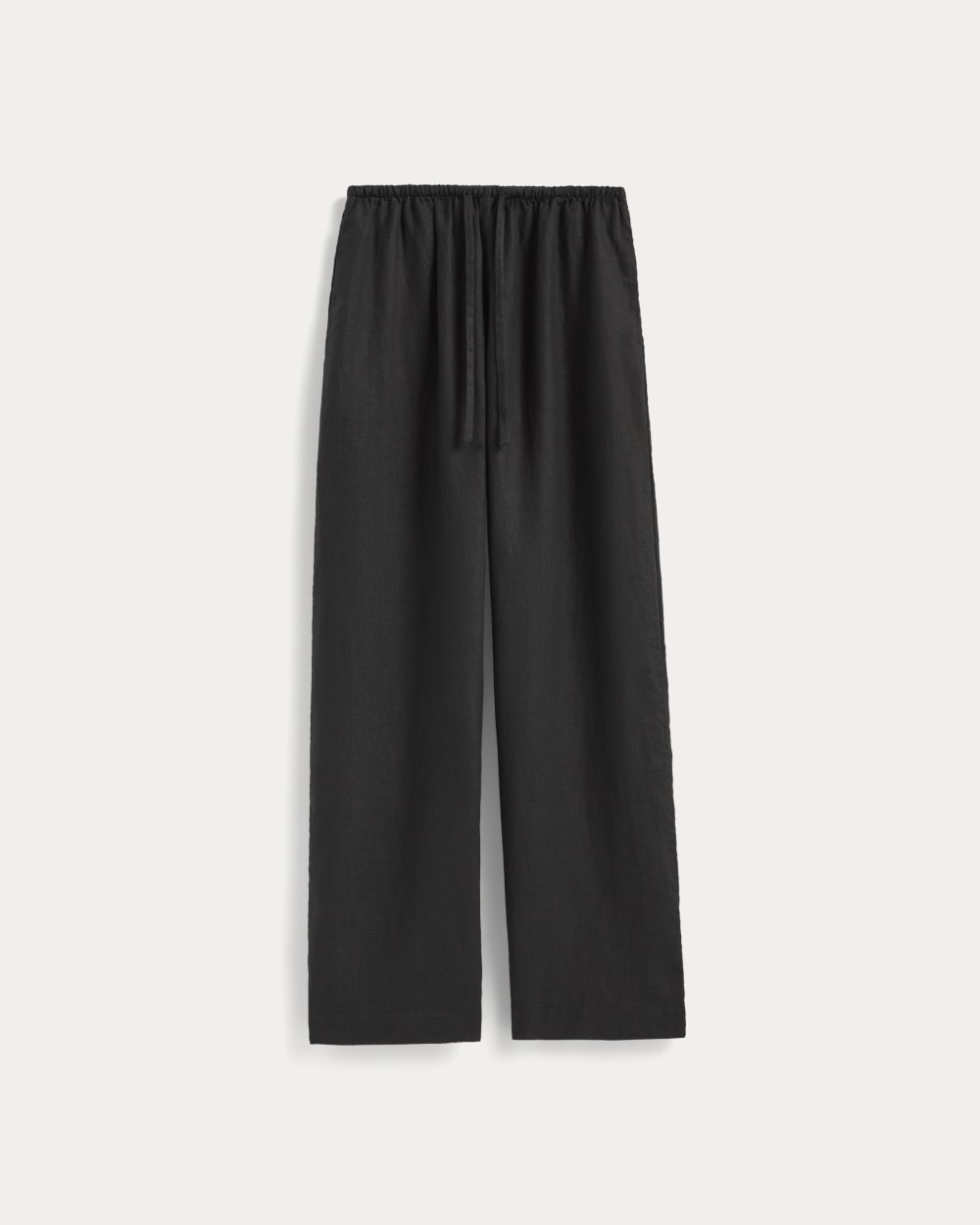 The Drawstring Pant in Linen in Black — alternate view