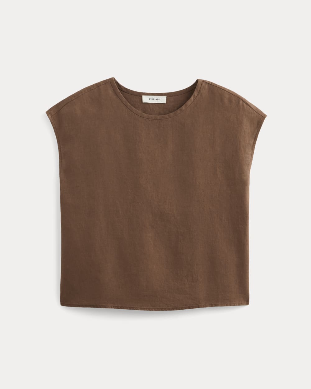 The Muscle Top in Linen in Cedarwood — alternate view