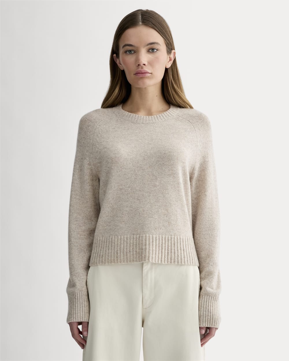The Boxy Crew in Cashmere in Canvas — detail view