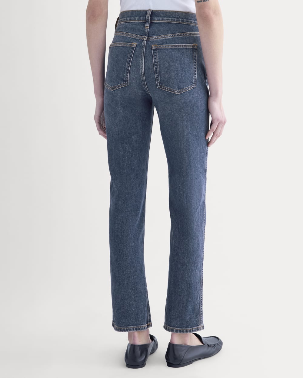 High-Rise Cigarette Jean in Light Vintage Indigo — detail view