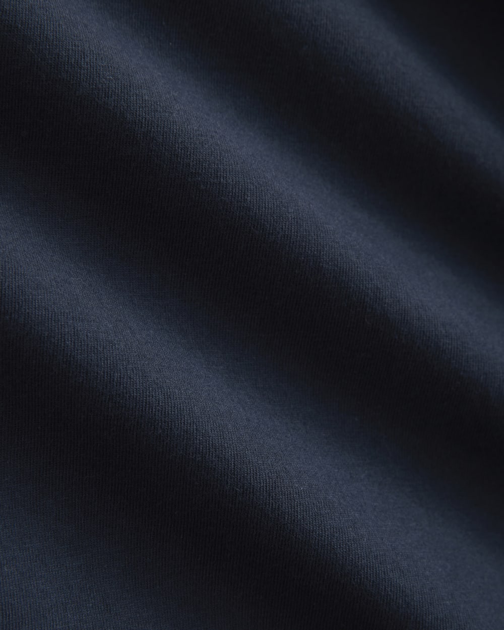 Oversized Boxy Crew in Essential Cotton in Deep Navy — detail view