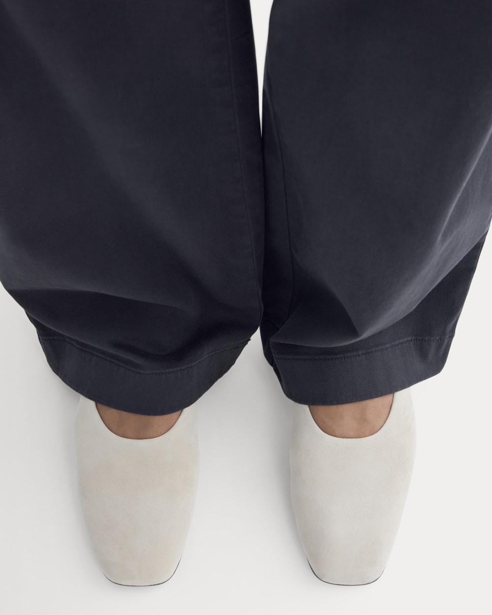 Gallery Square-Toe Flat in Peyote — detail view
