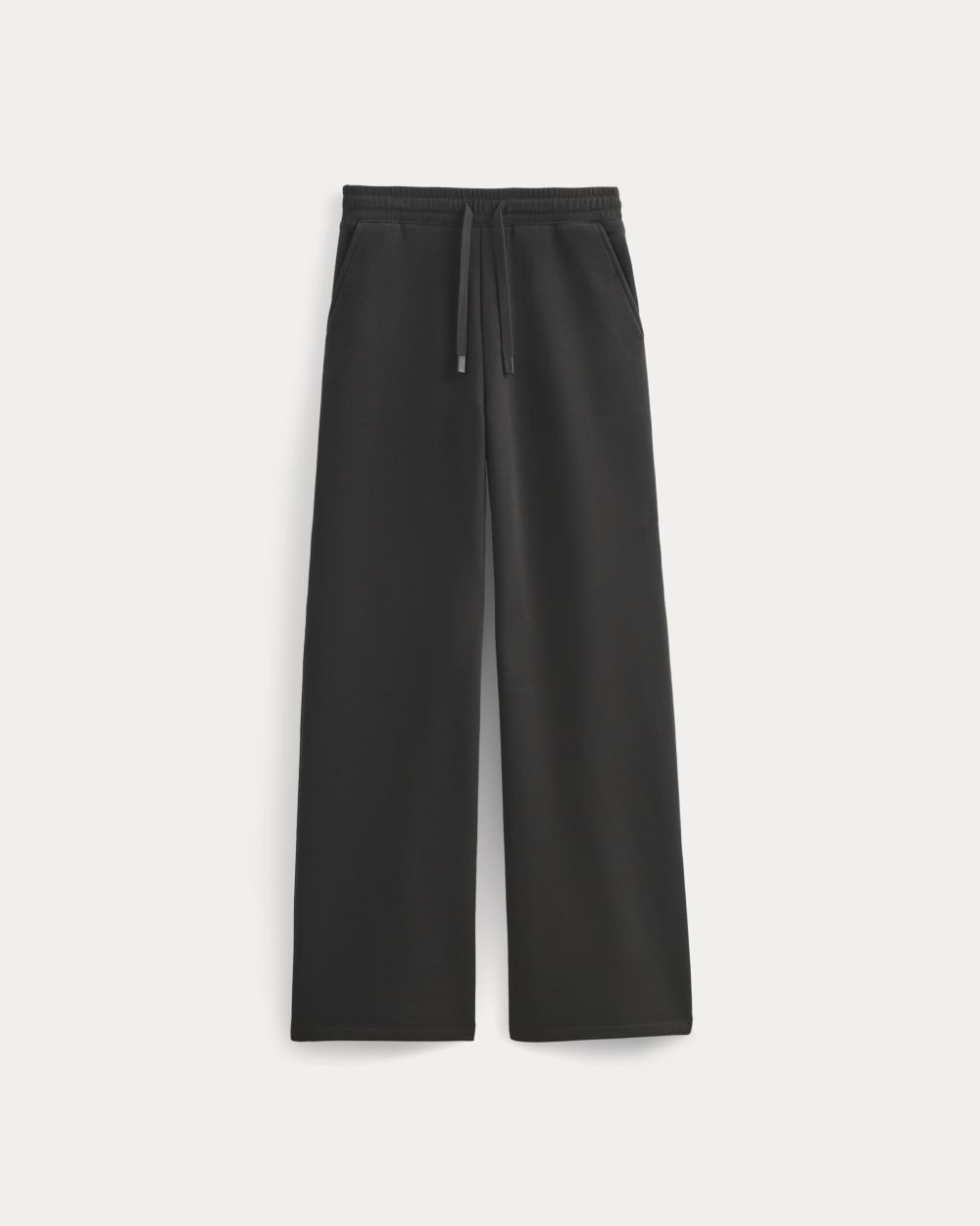 Luxe Fleece Wide-Leg Sweatpant in Black — alternate view