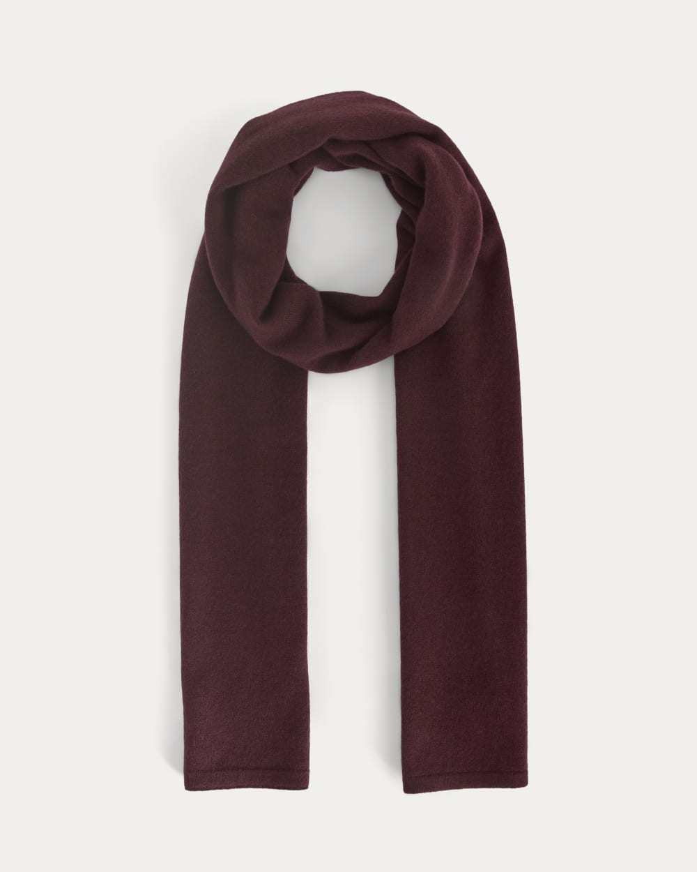 The Cashmere Scarf in Wine — front view