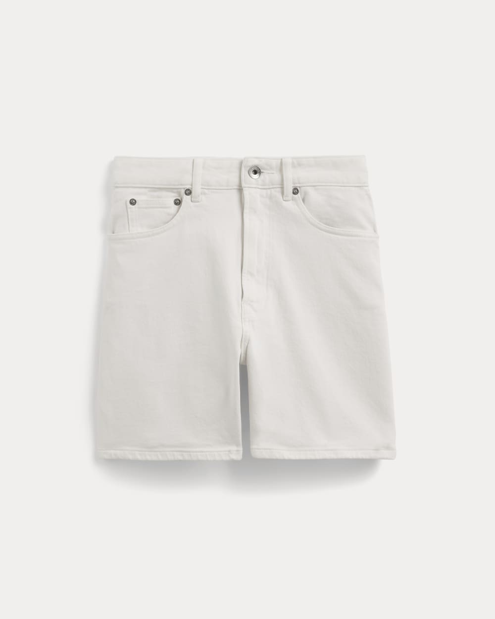 The A-Line Denim Short in White — alternate view