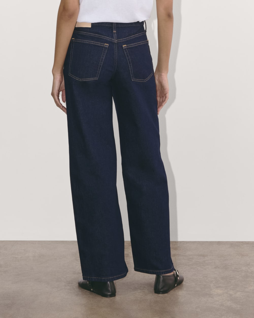 The Mid-Way Jean in Pure Blue — detail view