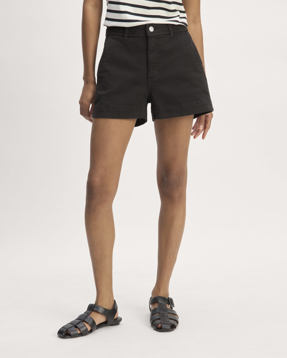 The Organic Way-High® Shortie Short in Black — detail view