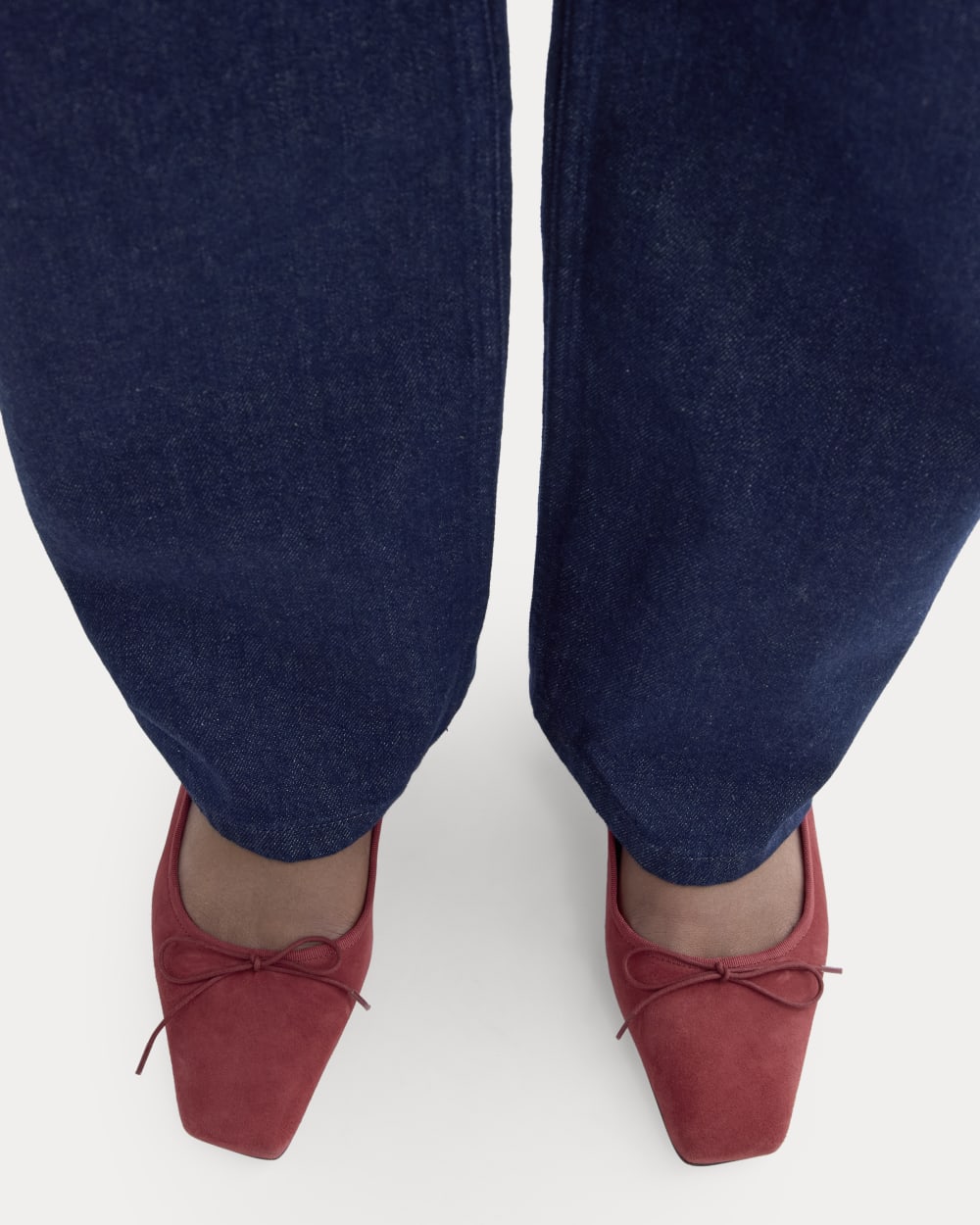 The Ballet Slingback Heel in Karanda Red — detail view