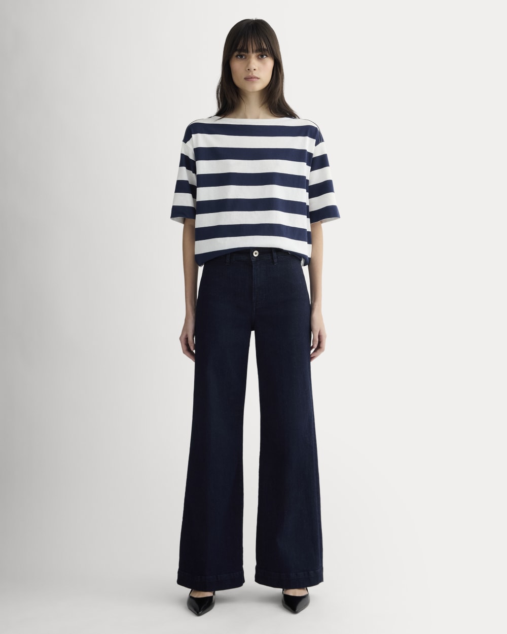 The High-Key Jean in Dark Indigo — front view