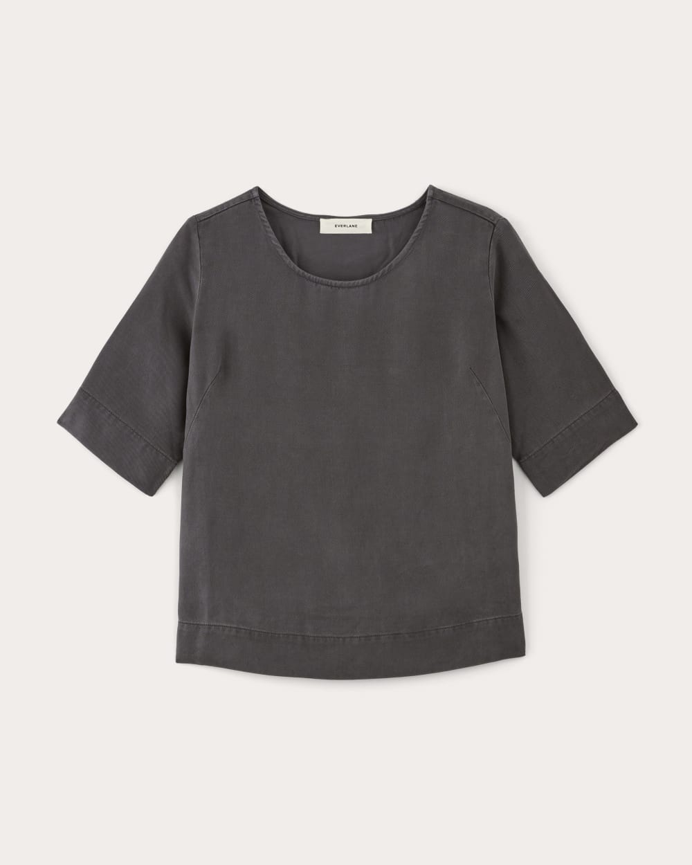 The Relaxed Tee in Buttersoft in Mocha — alternate view