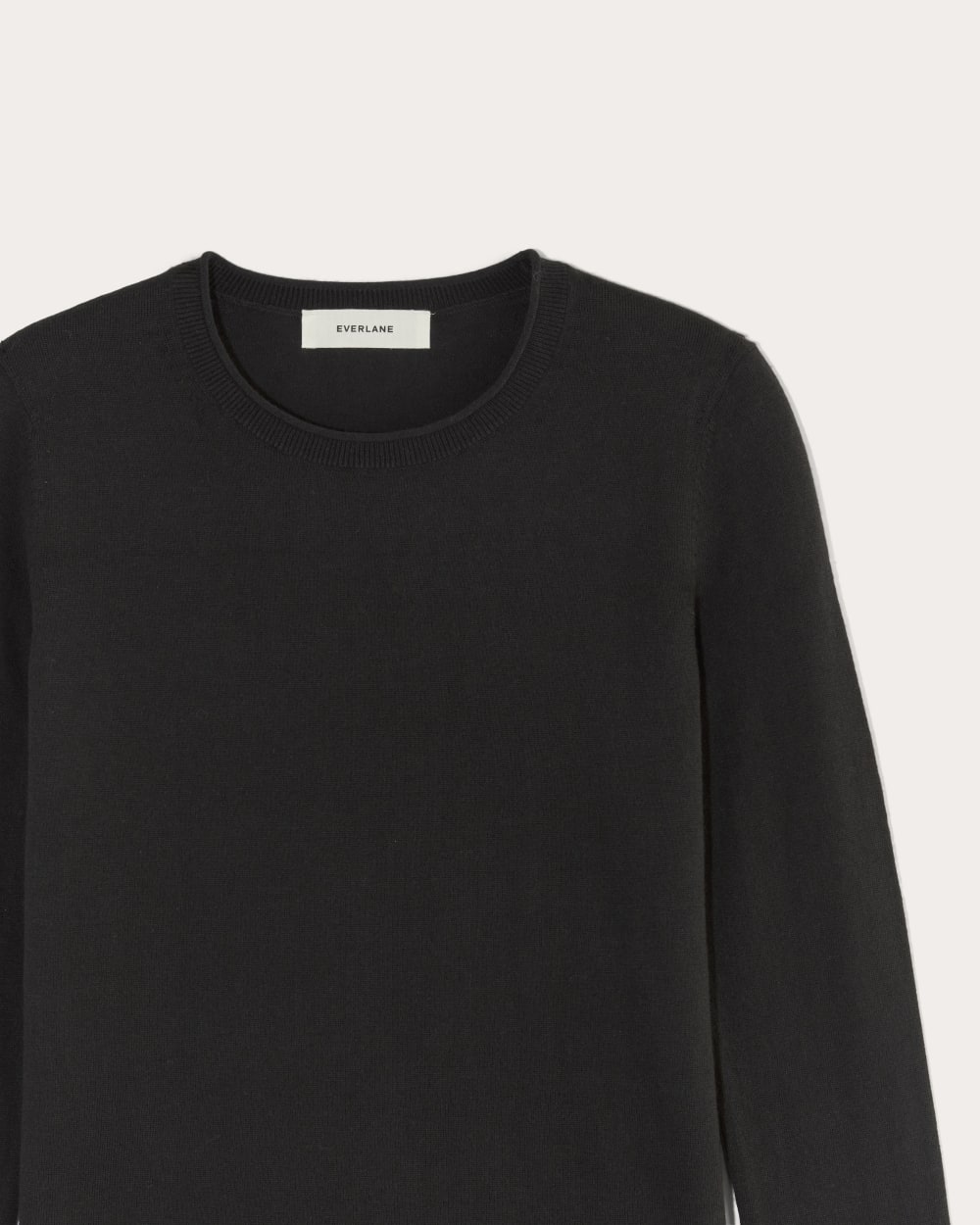 The Crew in Cotton Cashmere in Black — detail view