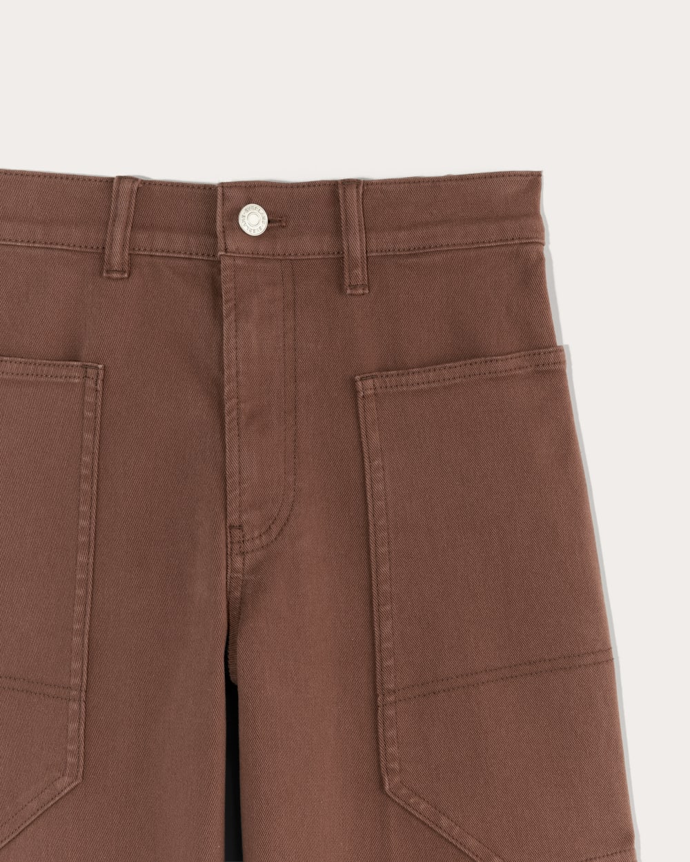 The Utility Gardener Pant in Rosewood — detail view