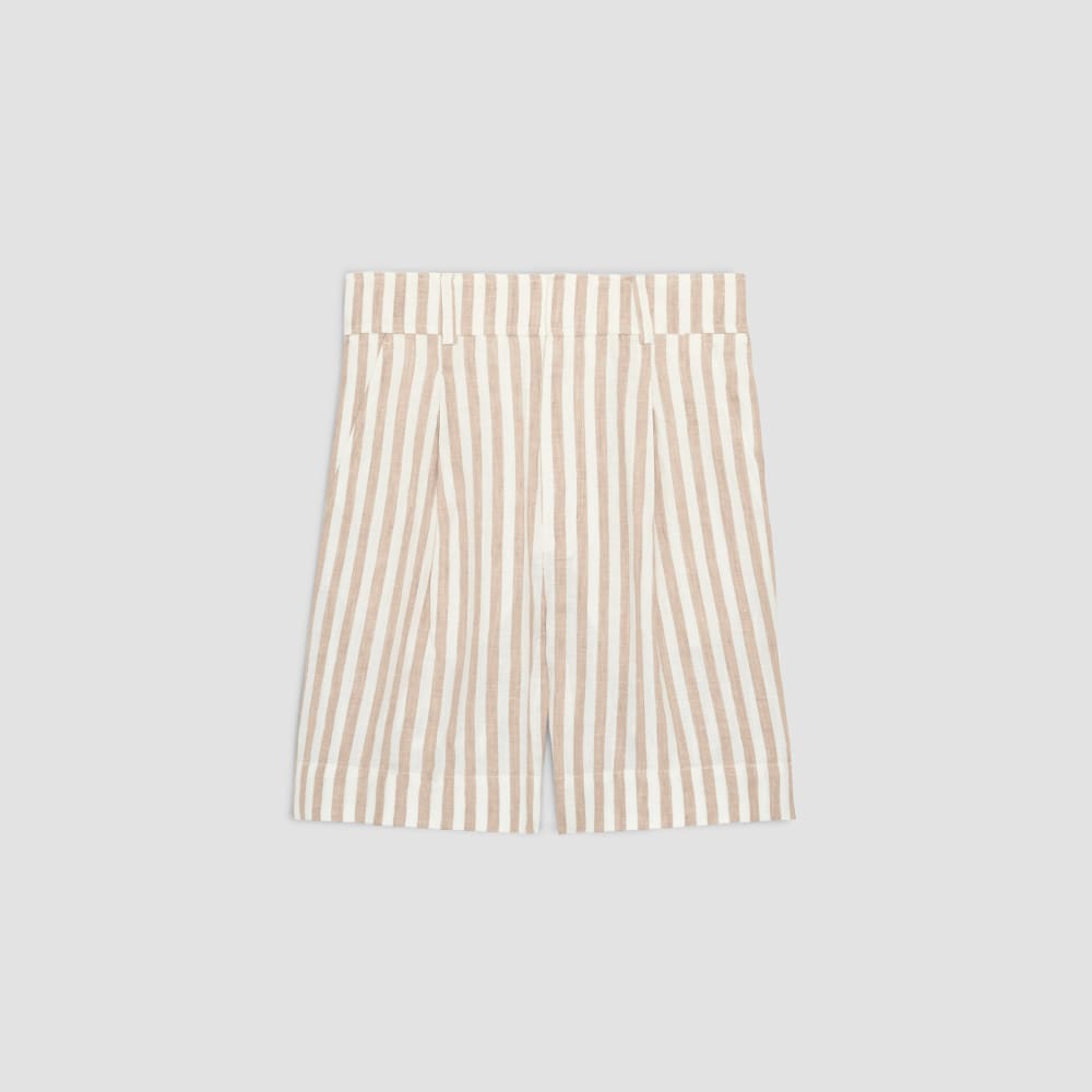 The Linen Way-High® Drape Short in Bone / Caramel — alternate view