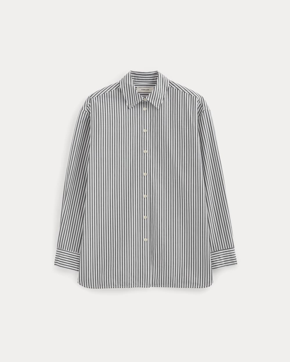 The Boyfriend Shirt in Ultrasoft Cotton in Optic White / Black — alternate view