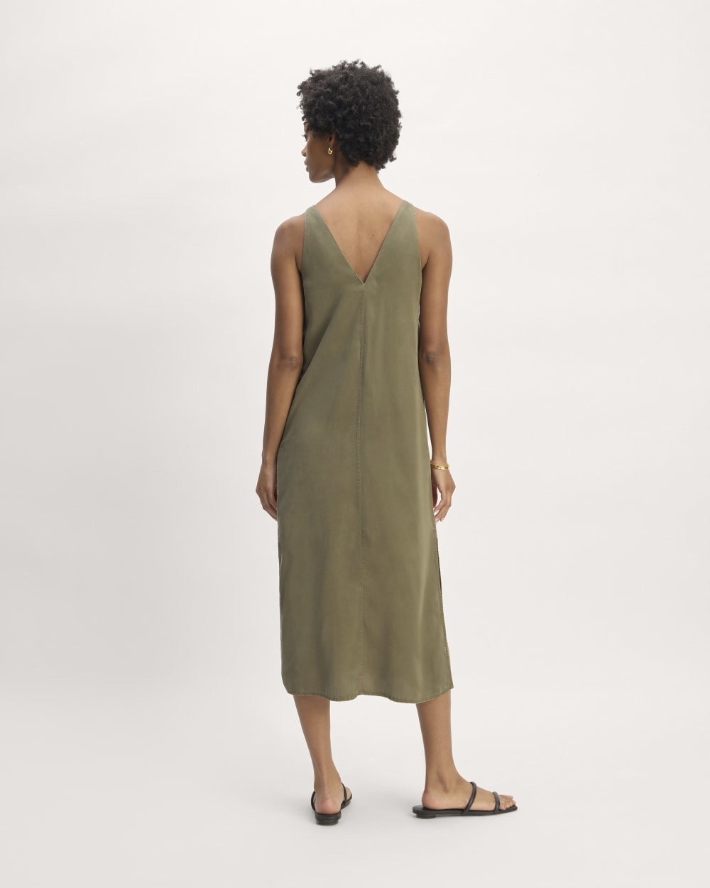 The TENCEL™ Midi Slip Dress in Kalamata — detail view