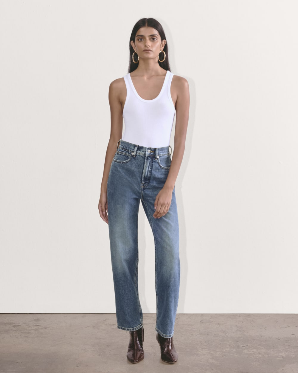 The Way-High® Jean in Mid Indigo — detail view