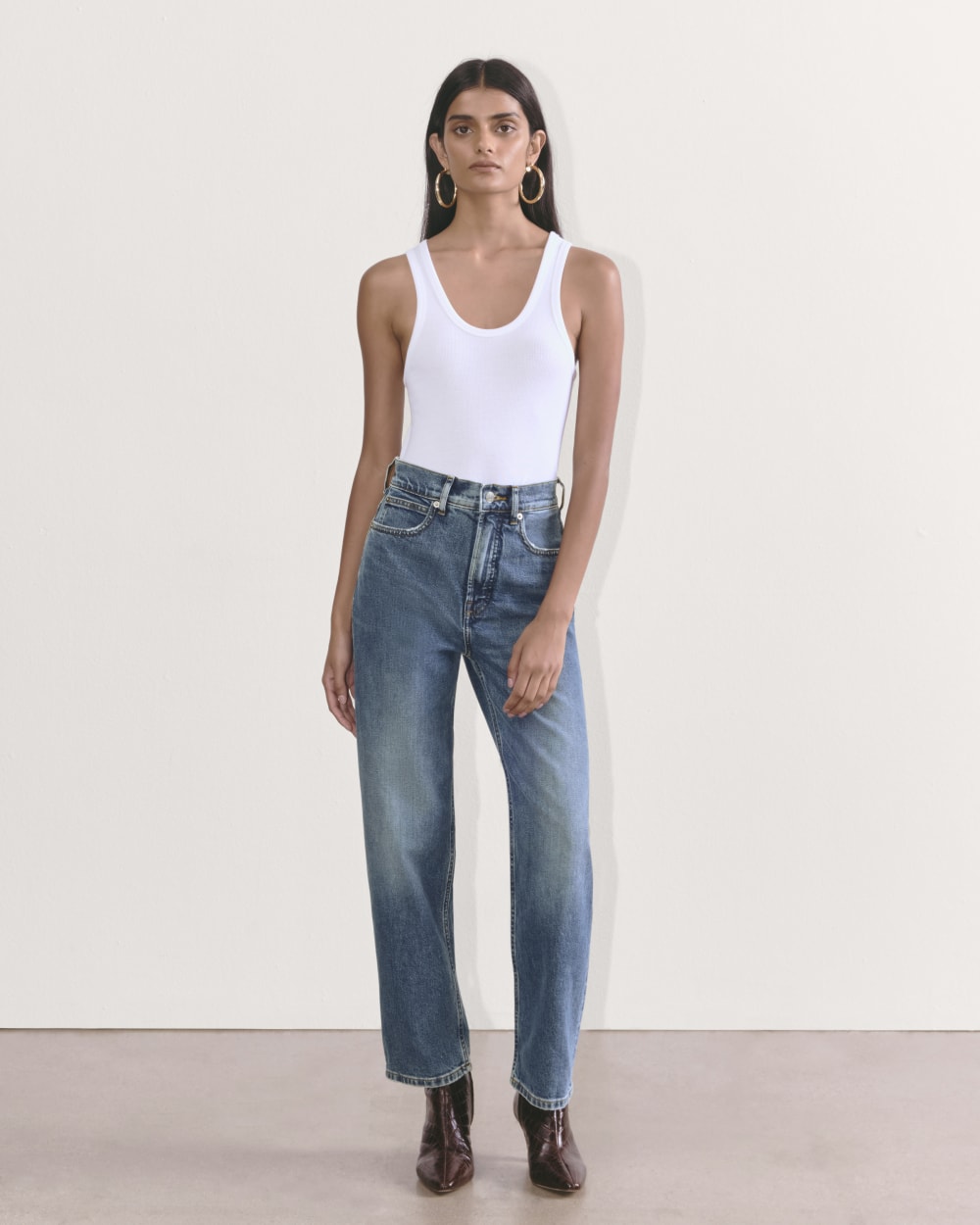 The Way-High® Jean in Mid Indigo — detail view