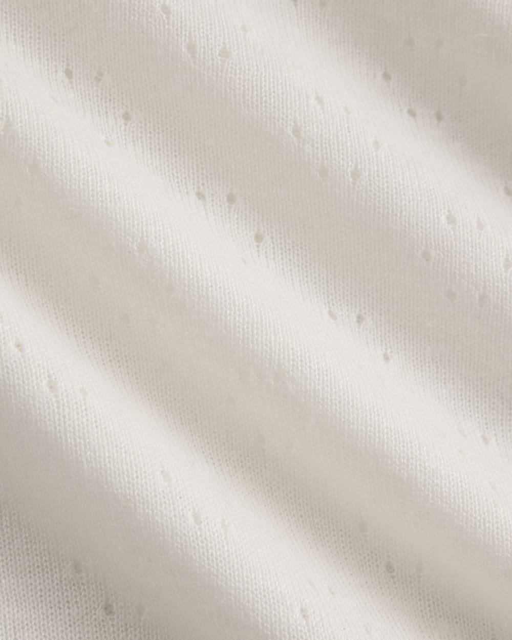Lace-Trimmed Tank in Fine Linen in Bone — detail view