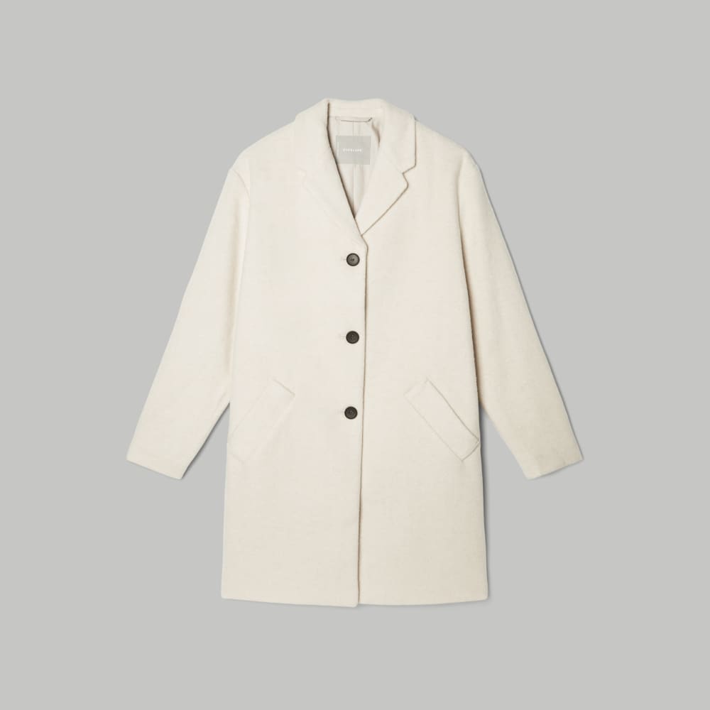 The Italian ReWool® Cocoon Coat in Cream — alternate view