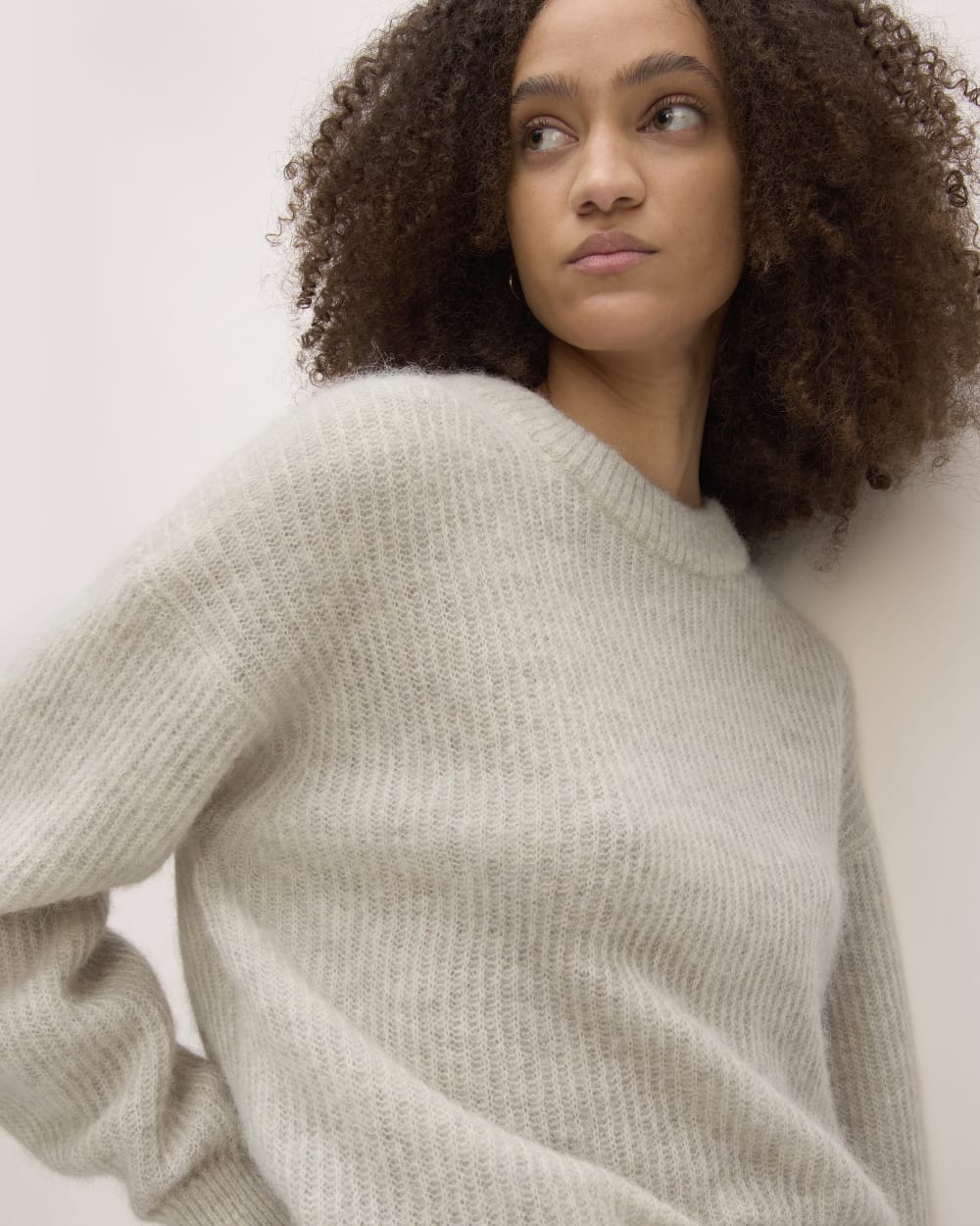 The Cocoon Crew in Alpaca in Pumice Stone — detail view