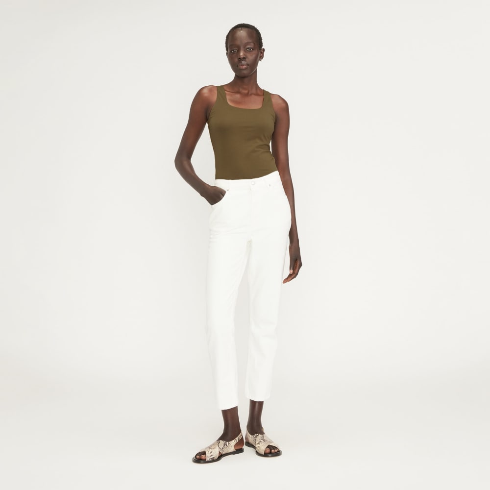 The Supima® Sleeveless Top in Beech — detail view