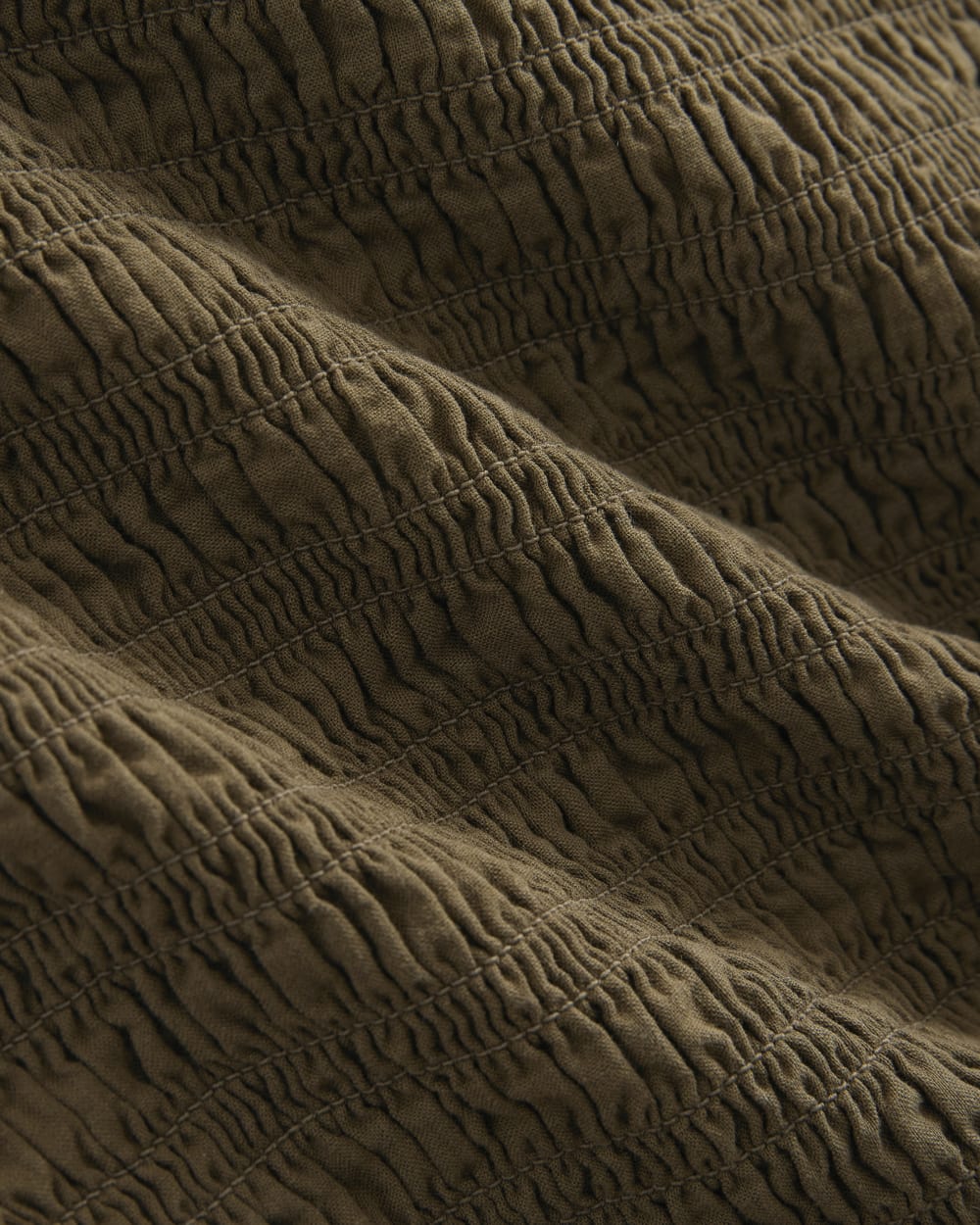Gauze Smocked Cami in Beech — detail view