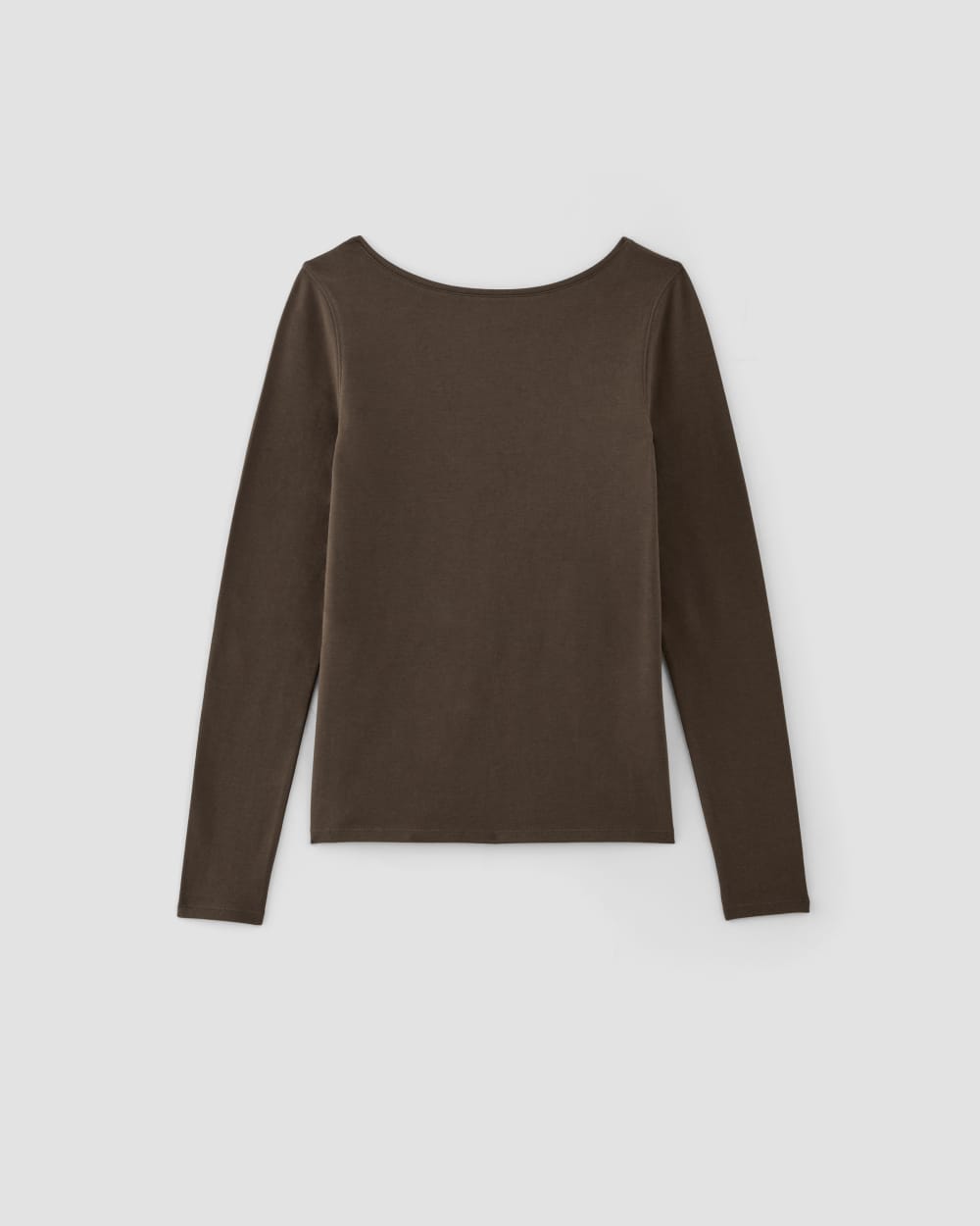 The Supima® Form Scoop-Back Tee in Cocoa — alternate view
