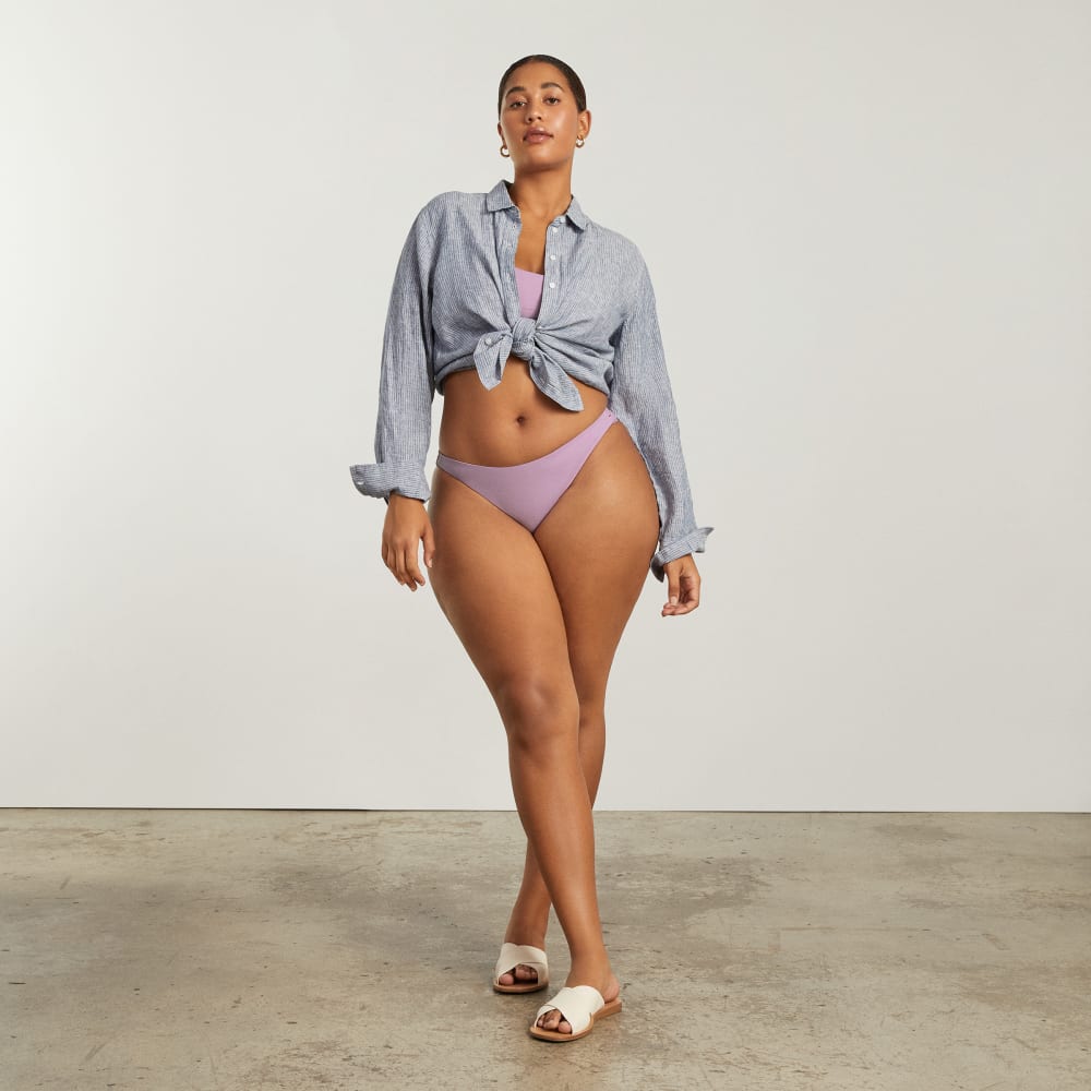 The Thigh-High Bikini Bottom in Lilac — detail view
