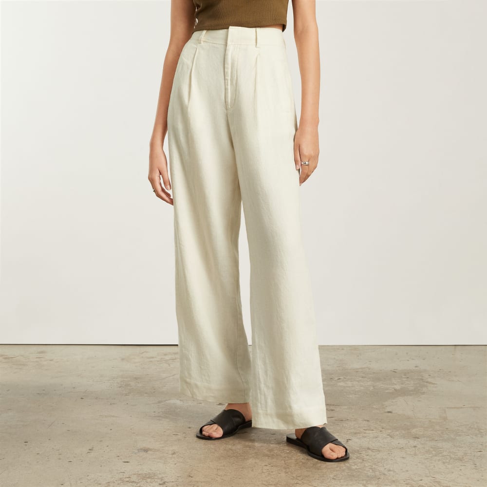 The Linen Way-High® Drape Pant in Canvas — front view