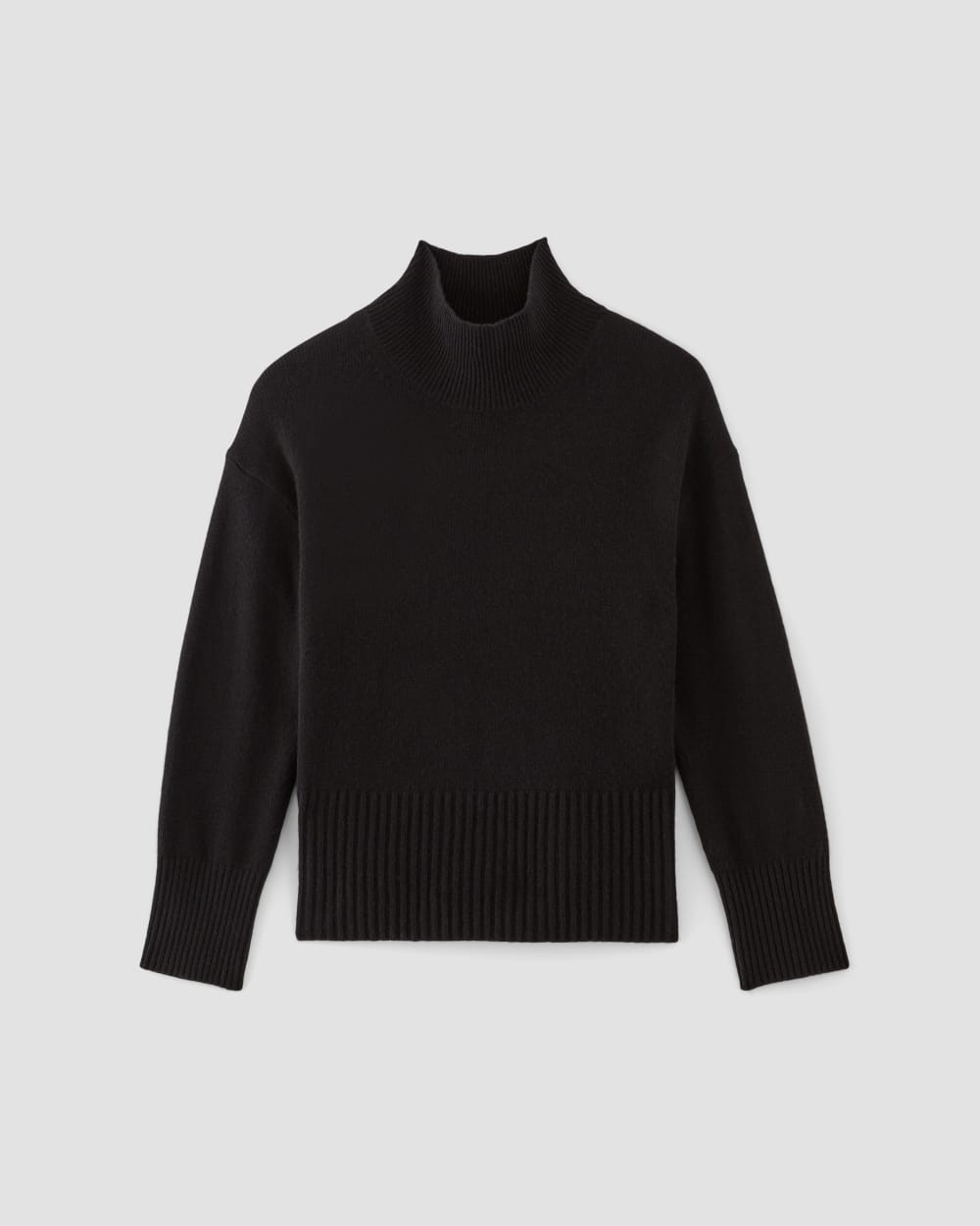The Cashmere Oversized Turtleneck in Black — alternate view