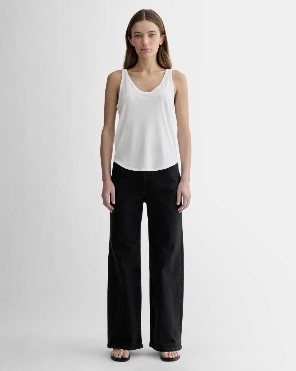 The Air Cami in White — detail view