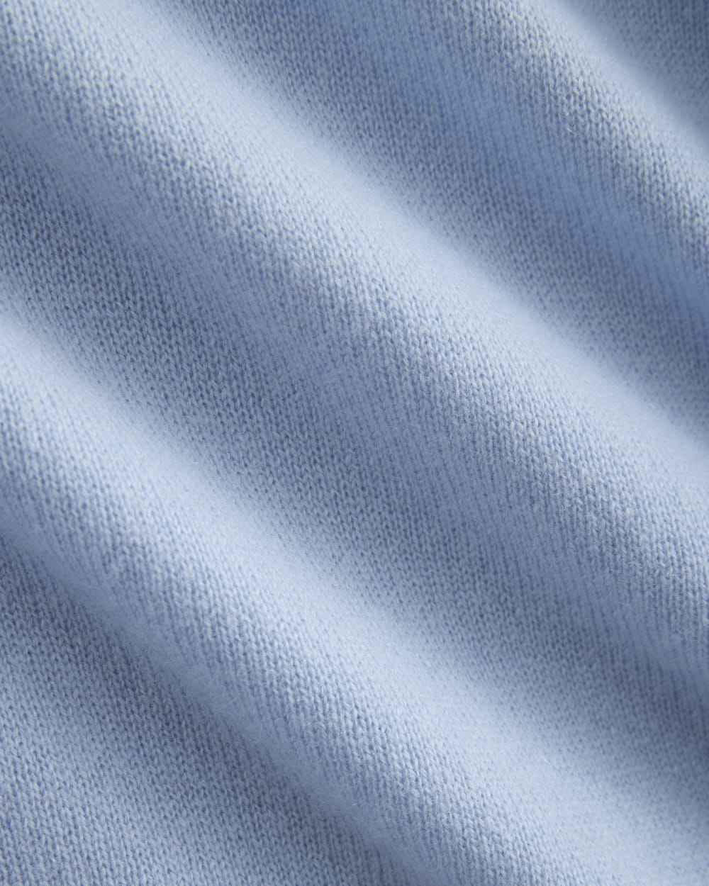 Cashmere Slim Crew Sweater in Open Air Blue — detail view