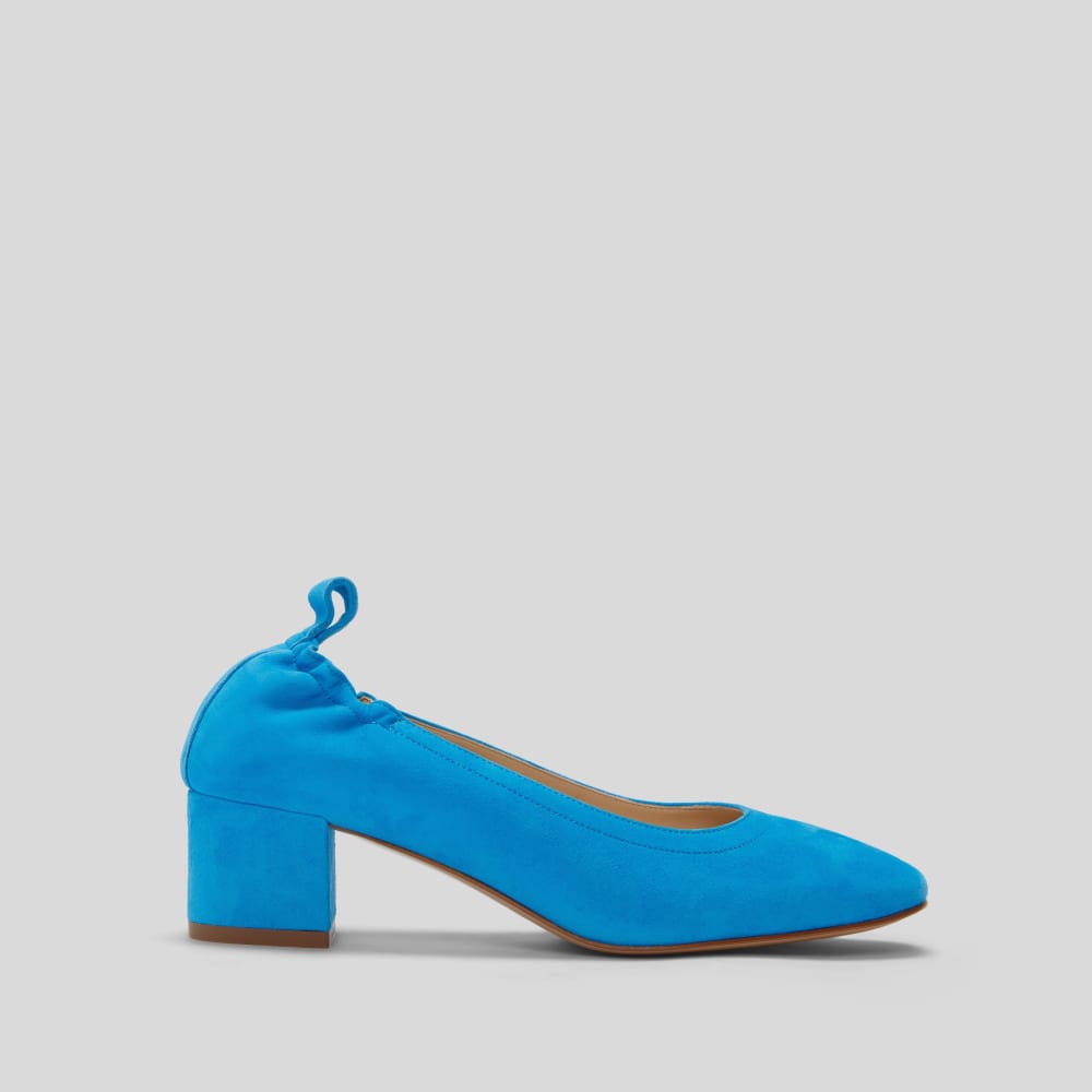 The Day Heel in Narrow Fit in Brilliant Blue Suede — alternate view