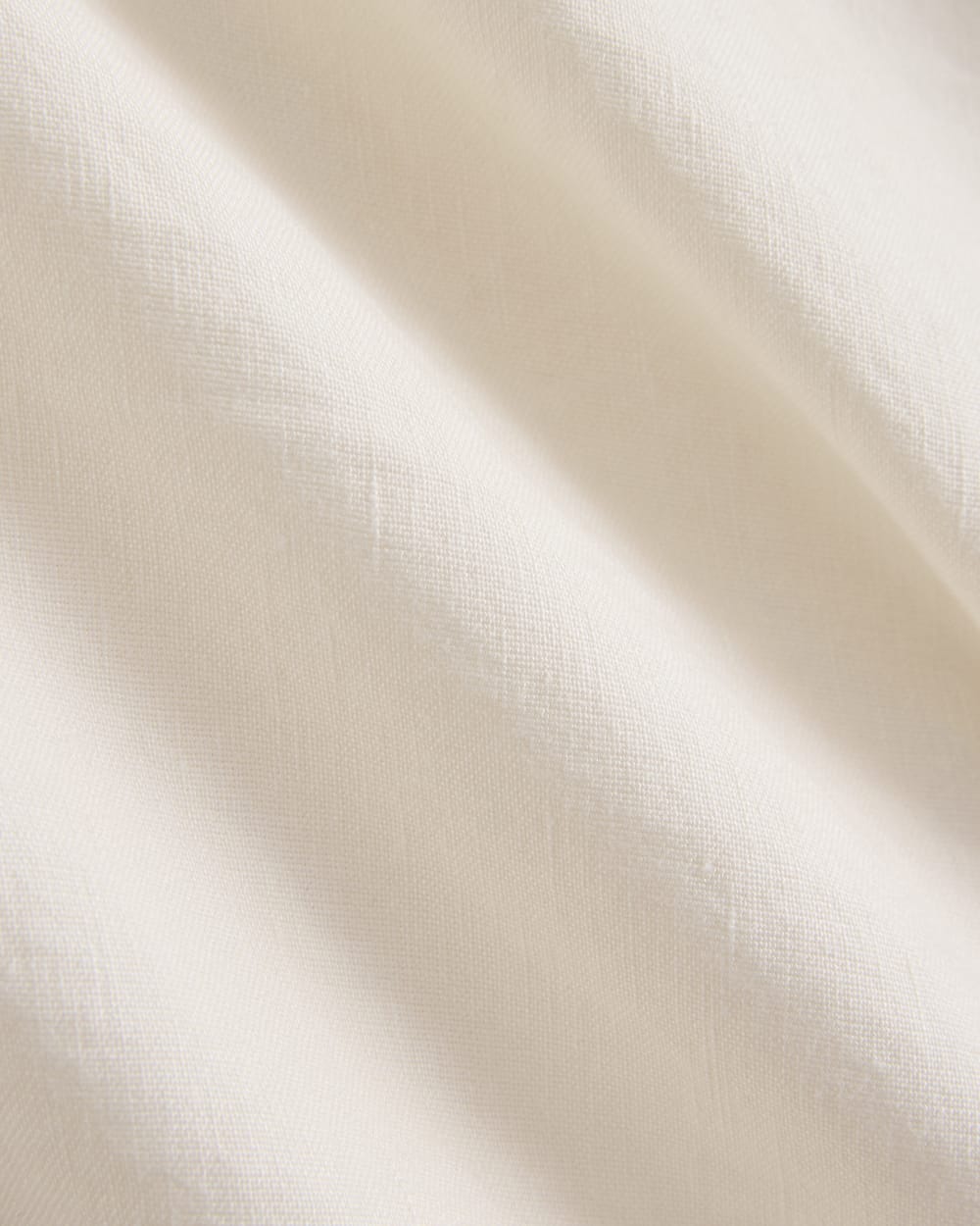 Mini Shift Dress in Stretch Linen in Bone — detail view