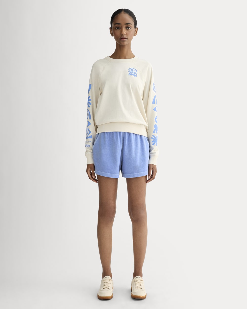 The Off-Duty Short in Granada Sky Blue Garment Dye — front view