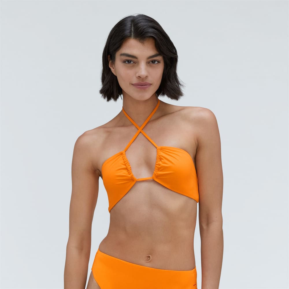 The String Bandeau Top in Turmeric — alternate view