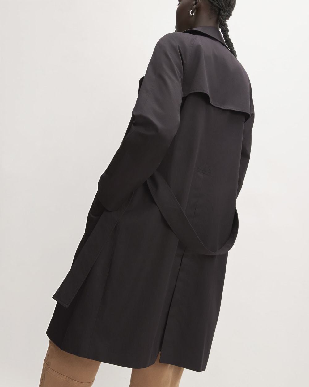 The Trench Coat in Black — detail view