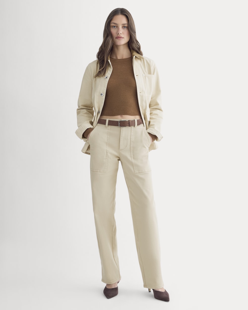 Utility Column Pant in Peyote — front view
