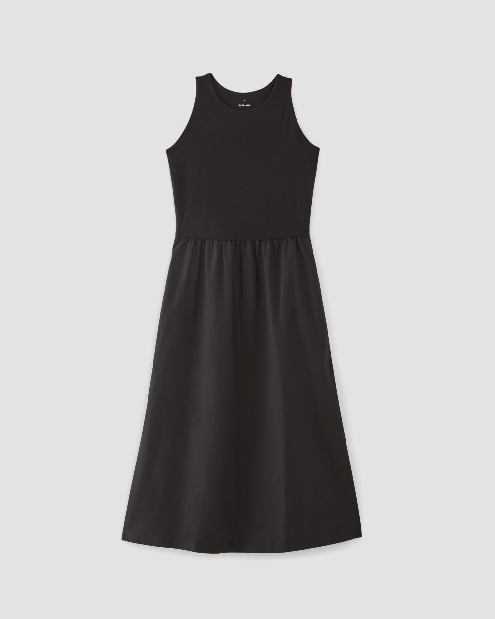 The Supima® High-Neck Riviera Dress in Black — alternate view