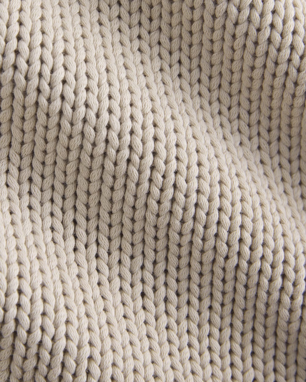 Oversized Cocoon Crew in Elevated Cotton in Peyote — detail view
