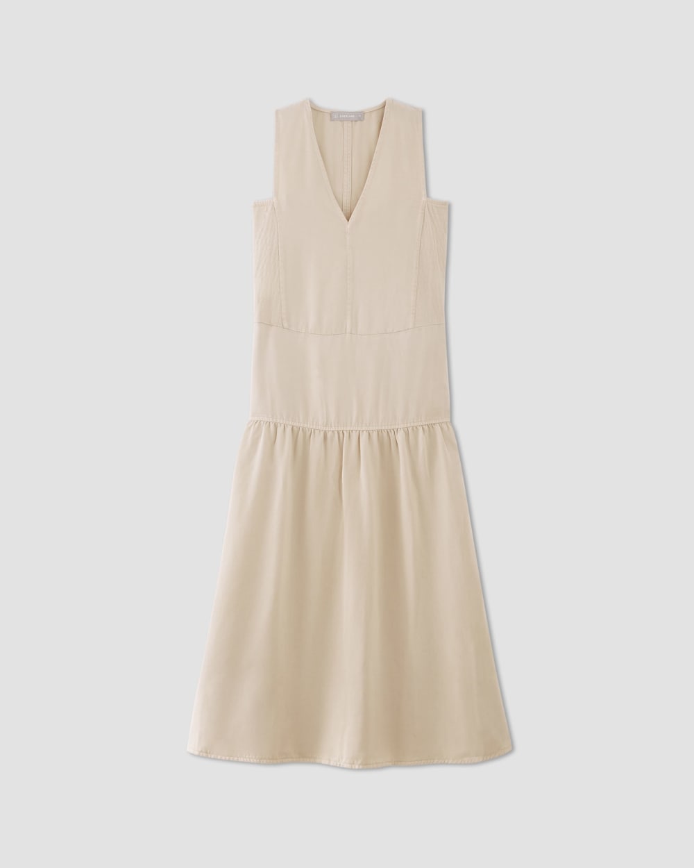 The TENCEL™ V-Neck Dress in Whisper Pink — alternate view