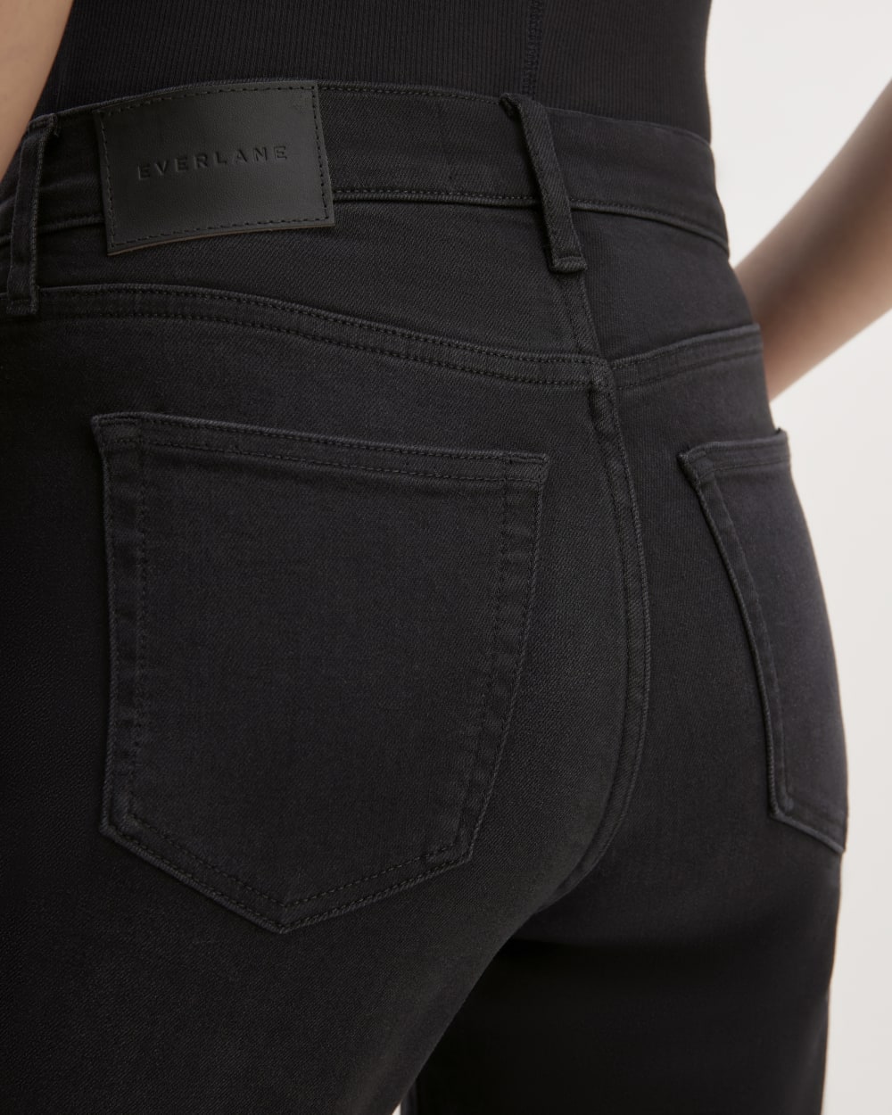 The Kick Bootcut Jean in Faded Black — detail view