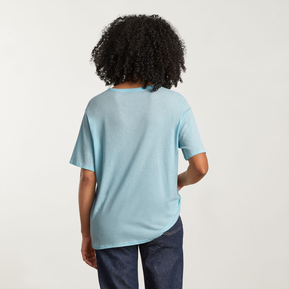 The Air Tee in Ice Blue — detail view