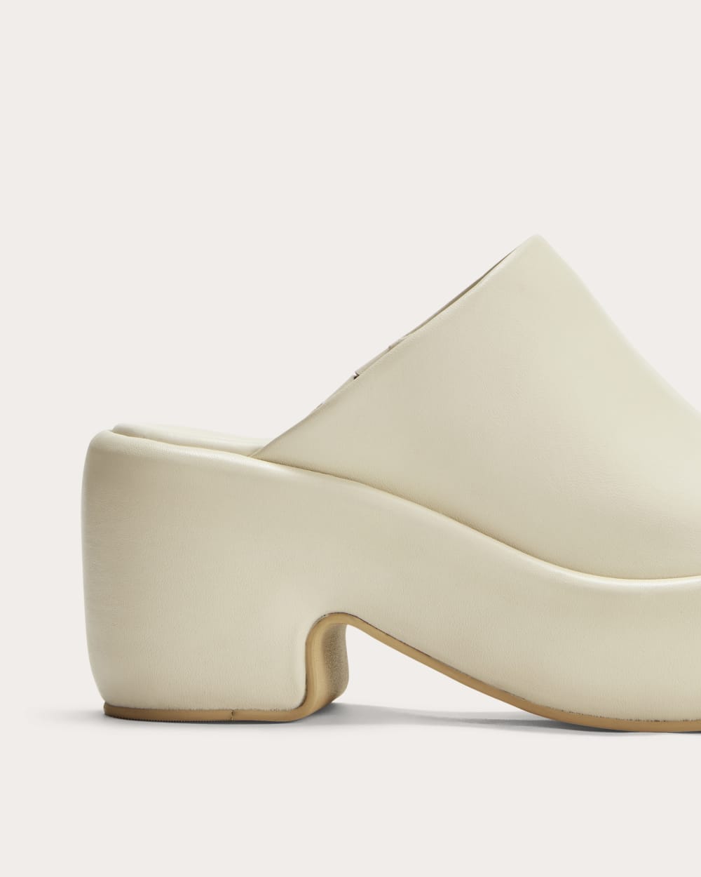 The Puffa Clog in Parchment — detail view