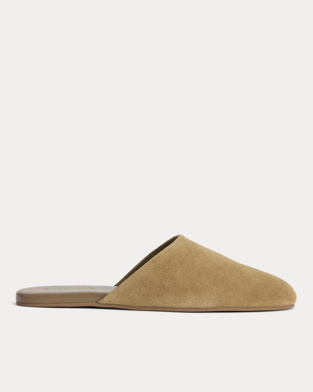 Glove Mule Slipper in Sand Suede — front view