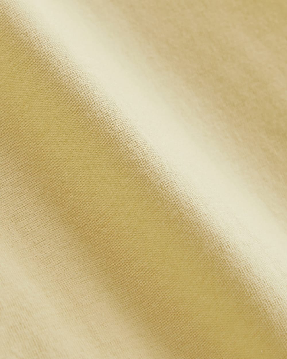 The Box-Cut Tee in Essential Cotton in Banana Crepe — detail view