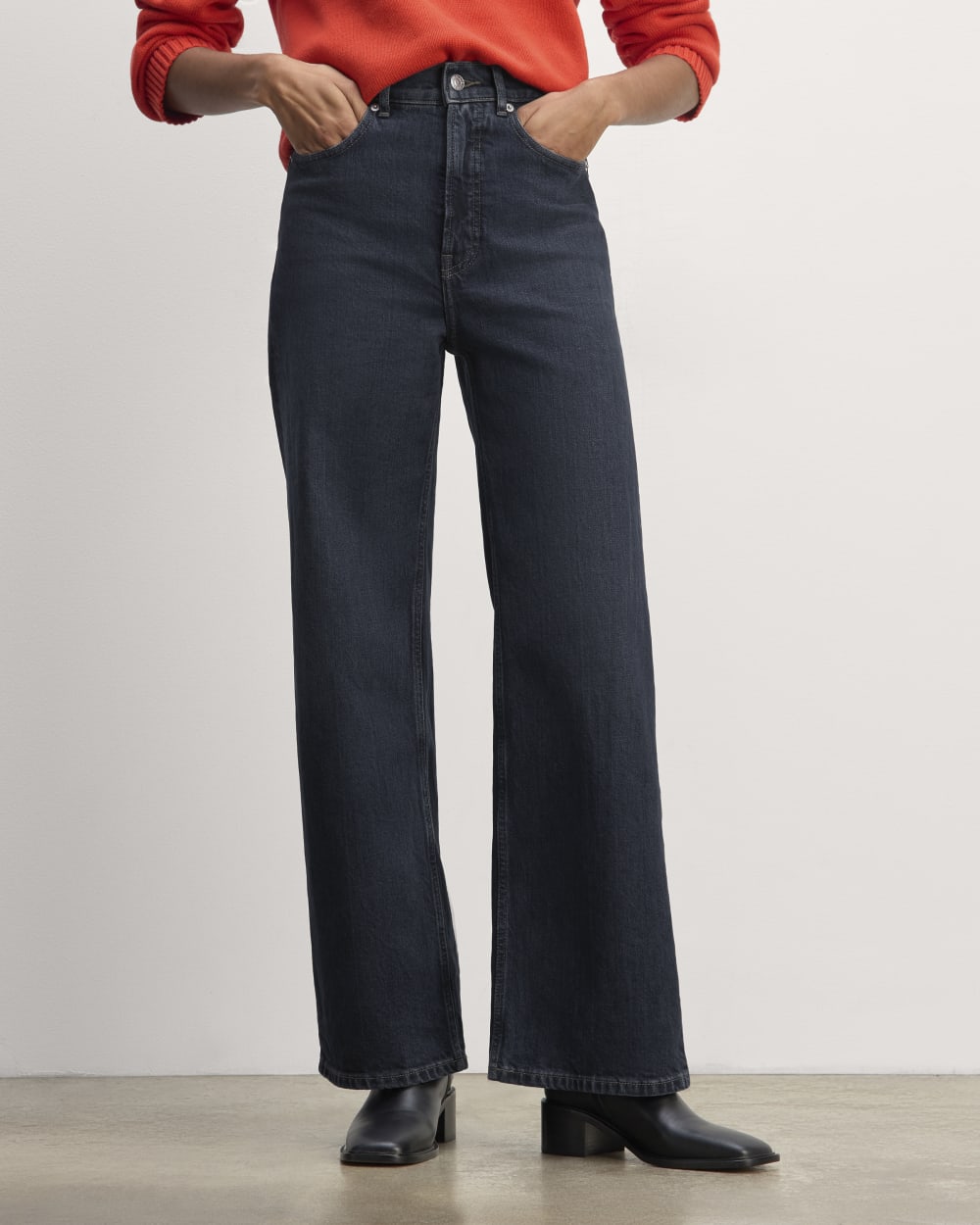 The Way-High® Sailor Jean in Dark Indigo — detail view