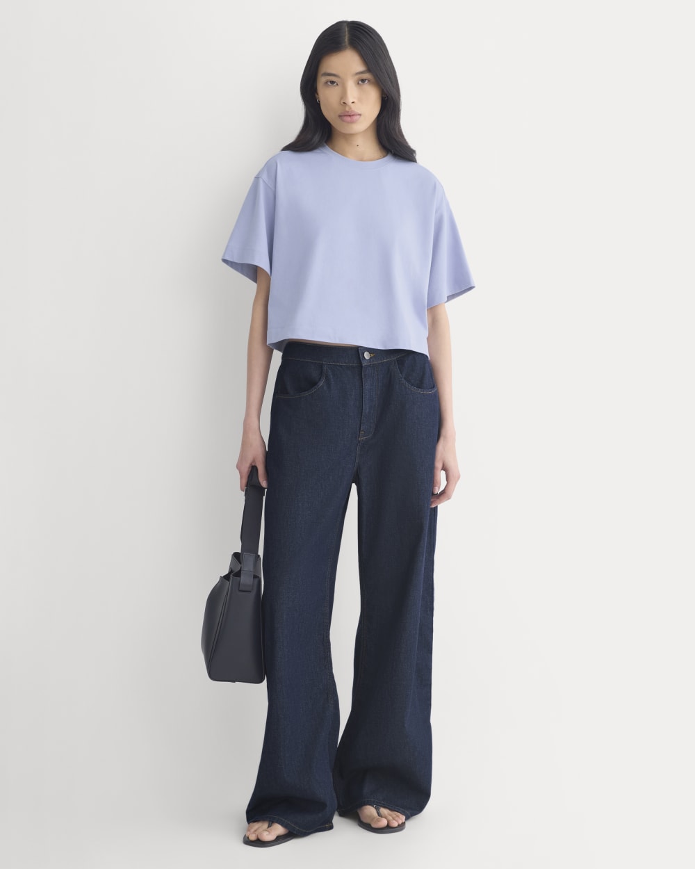 Forever Jersey Cropped Tee in Aleutian — detail view